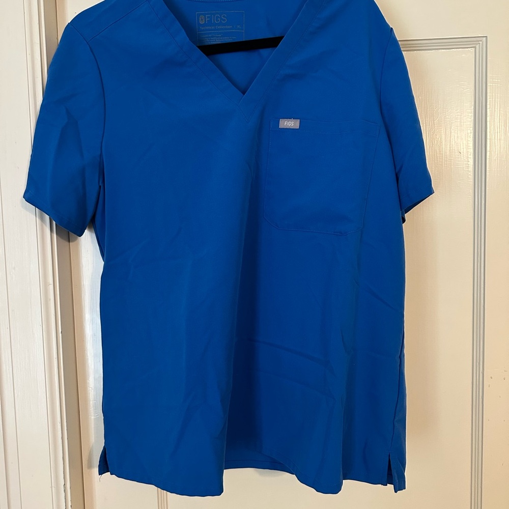 Figs women’s royal blue scrub top - XL Catarina